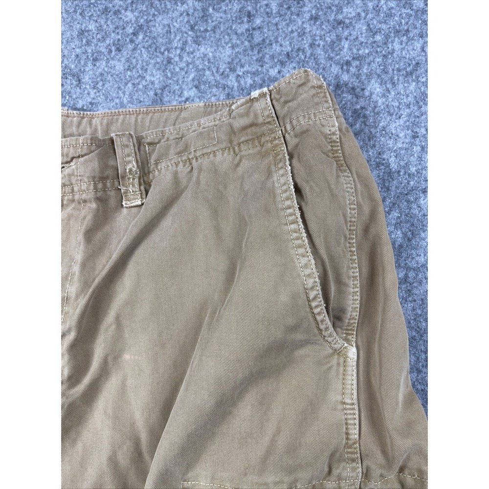 American Eagle Cargo Shorts Mens 36 Beige Broken In Streetwear Grunge Distressed - Picture 7 of 13